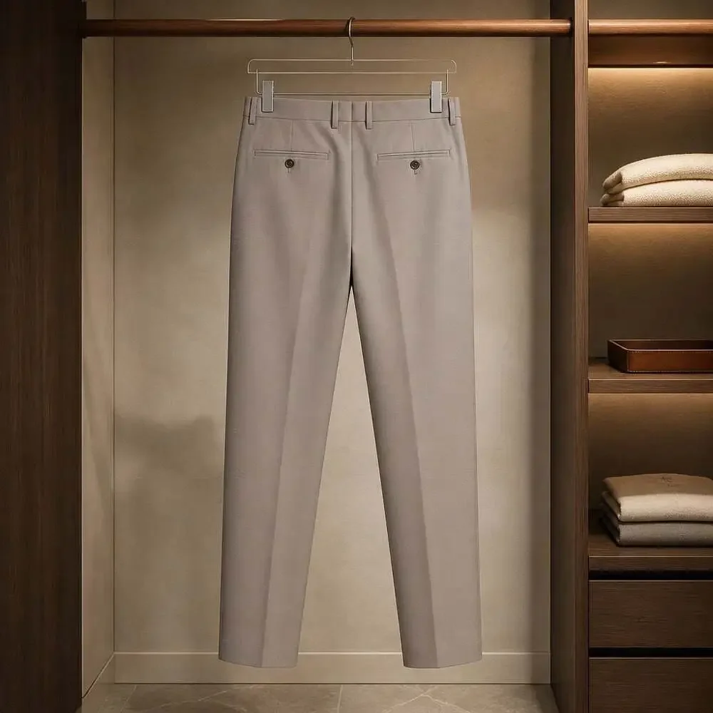 Banana Republic Men's Non-Iron Tailored Slim Fit Dress Pants Beige 34x32 #1253